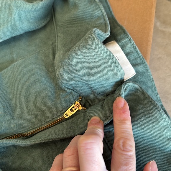 Sézane Austin Trouser Pant - Le Austin Pantalon - size 36FR 4US Cargo Green - Picture 7 of 7